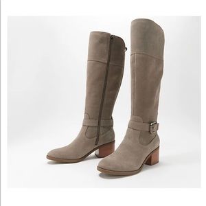 Brand new Marc Fisher wide calf leather tall boots, 11 Wide